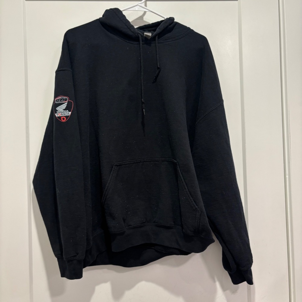 Gildan Honda Racing Benoit Paturel JM Honda Torros Hoodie Black Mens XL